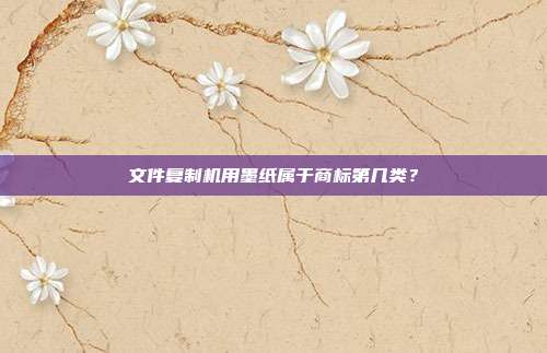 文件复制机用墨纸属于商标第几类？