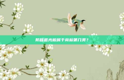 防眩遮光板属于商标第几类?