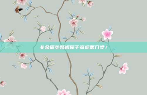 非金属垫路板属于商标第几类？