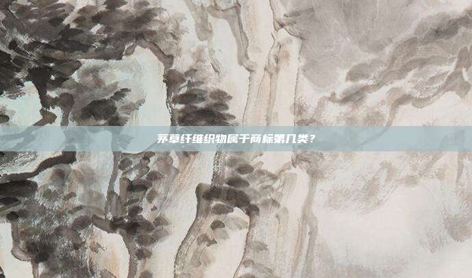 茅草纤维织物属于商标第几类?