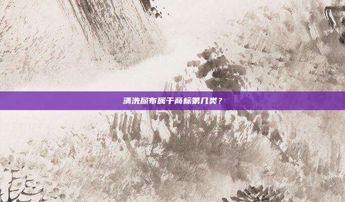 清洗尿布属于商标第几类？