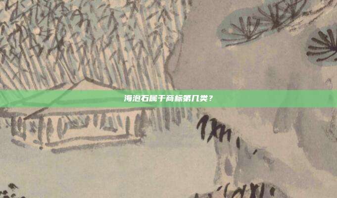 海泡石属于商标第几类?