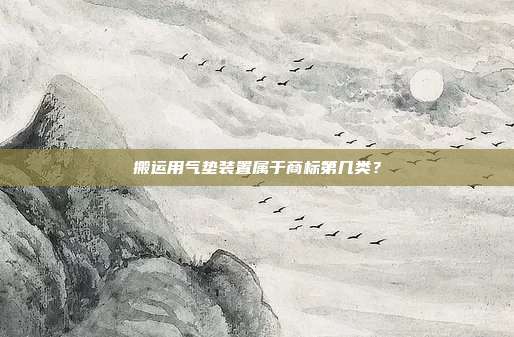 搬运用气垫装置属于商标第几类？