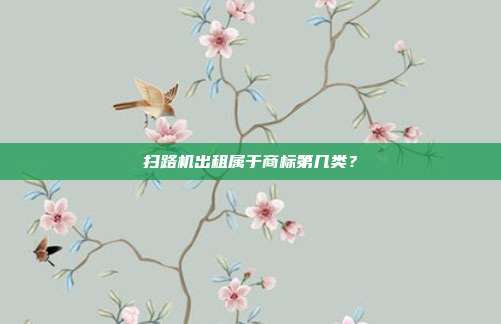 扫路机出租属于商标第几类?