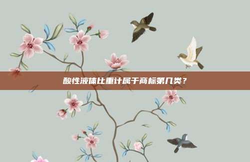 酸性液体比重计属于商标第几类？