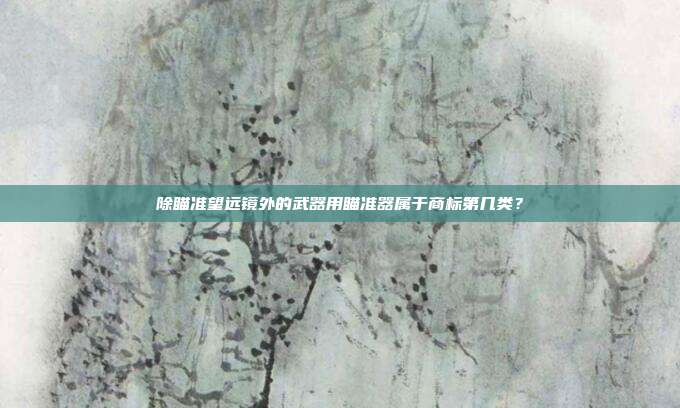 除瞄准望远镜外的武器用瞄准器属于商标第几类？