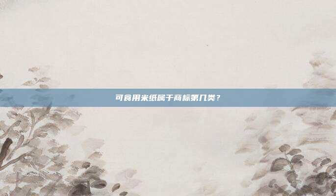 可食用米纸属于商标第几类？