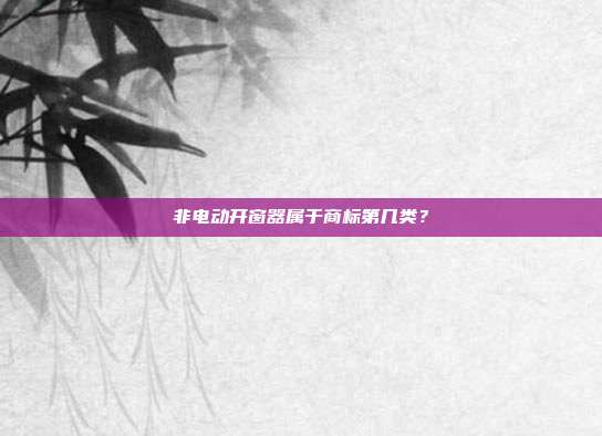 非电动开窗器属于商标第几类？