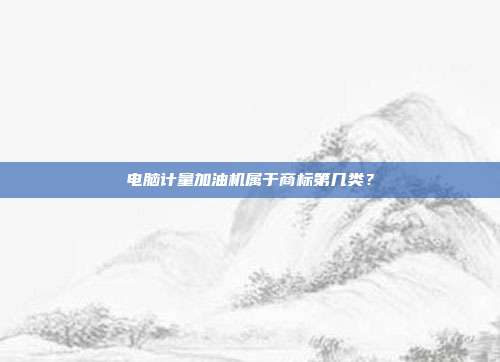 电脑计量加油机属于商标第几类?