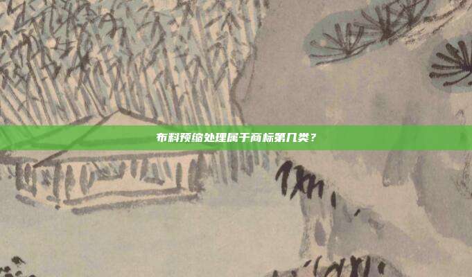 布料预缩处理属于商标第几类？