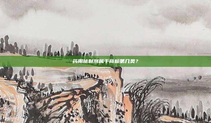 药用铋制剂属于商标第几类？