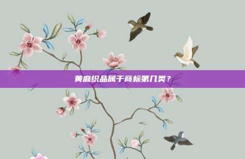 黄麻织品属于商标第几类?