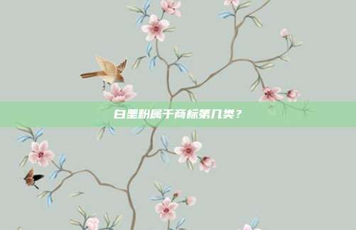 白垩粉属于商标第几类？