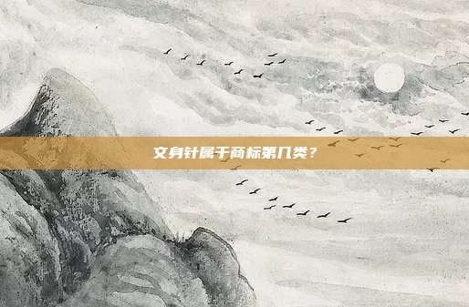 文身针属于商标第几类？