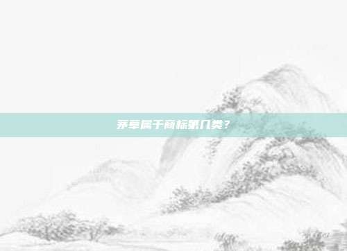 茅草属于商标第几类?