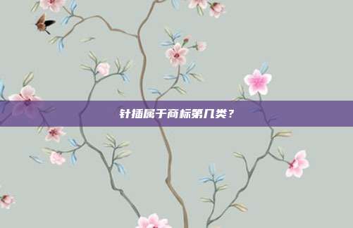针插属于商标第几类？