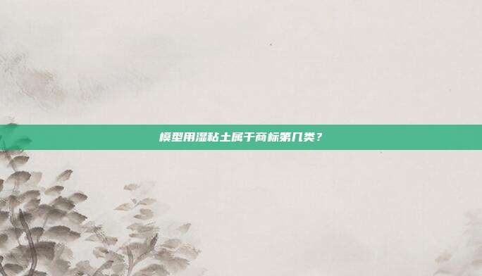 模型用湿粘土属于商标第几类？