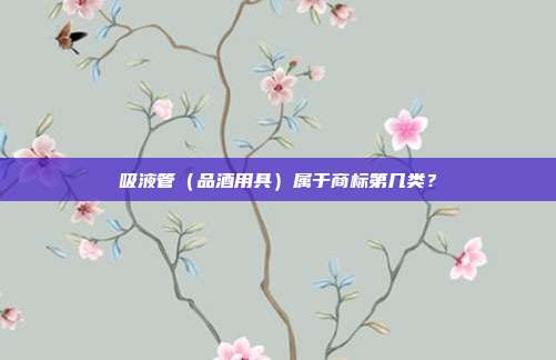 吸液管（品酒用具）属于商标第几类？