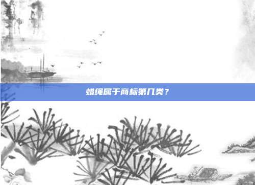 蜡绳属于商标第几类？