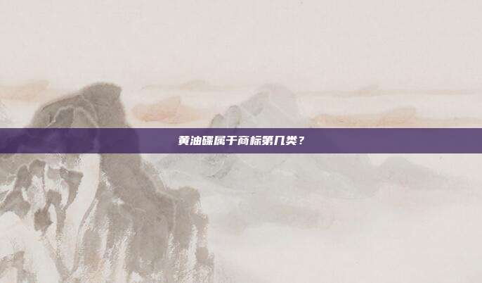 黄油碟属于商标第几类？