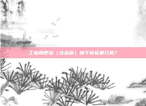 工业用肥皂（含金属）属于商标第几类？