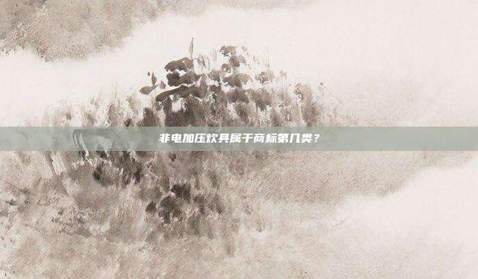 非电加压炊具属于商标第几类？