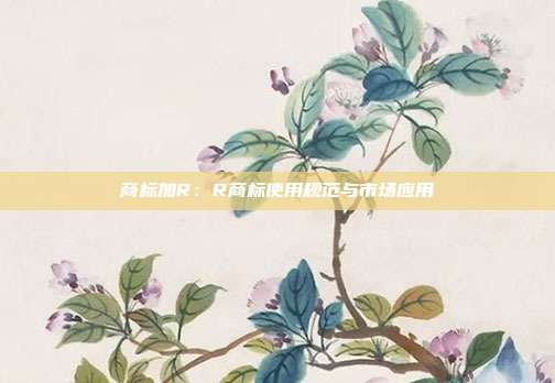 商标加R:R商标使用规范与市场应用
