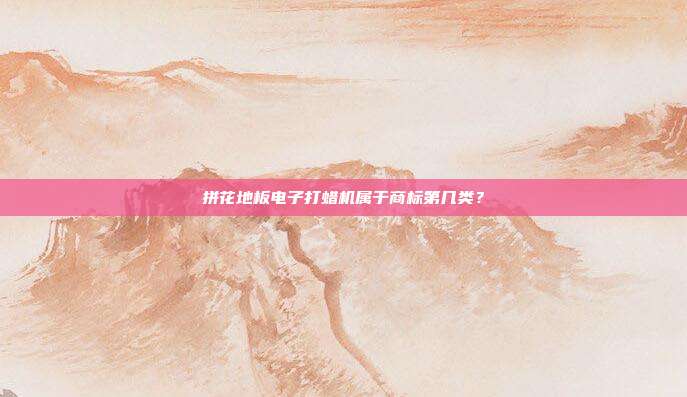 拼花地板电子打蜡机属于商标第几类?