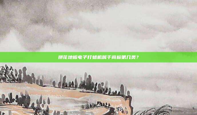 拼花地板电子打蜡机属于商标第几类?