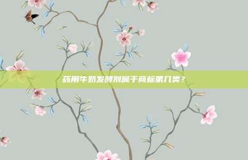 药用牛奶发酵剂属于商标第几类?