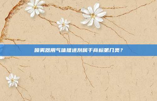 喷雾器用气体推进剂属于商标第几类？