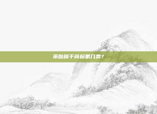 苯酸属于商标第几类？