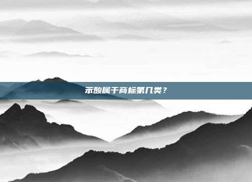 苯酸属于商标第几类？