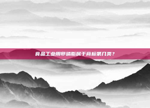 食品工业用卵磷脂属于商标第几类？