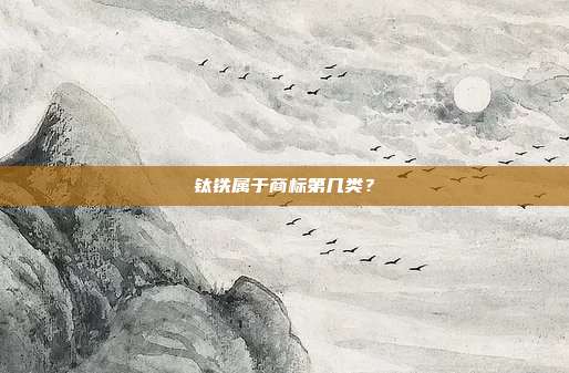 钛铁属于商标第几类？