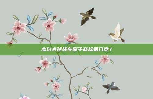 高尔夫球袋车属于商标第几类？