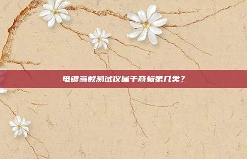 电镀参数测试仪属于商标第几类？