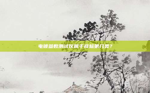 电镀参数测试仪属于商标第几类？