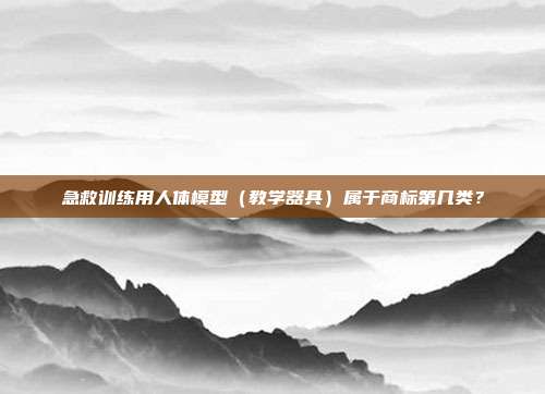 急救训练用人体模型（教学器具）属于商标第几类？