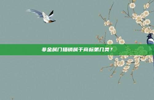 非金属门插销属于商标第几类？