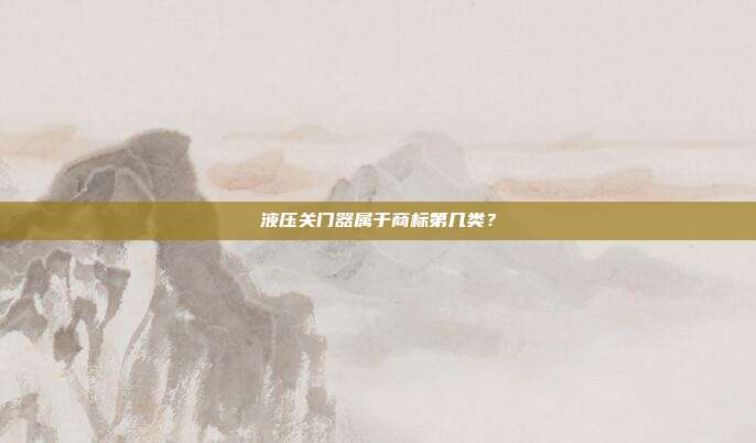 液压关门器属于商标第几类？