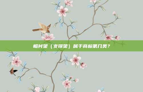 帽衬架（支撑架）属于商标第几类？