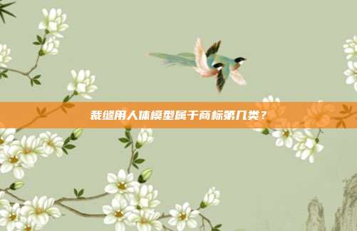 裁缝用人体模型属于商标第几类？