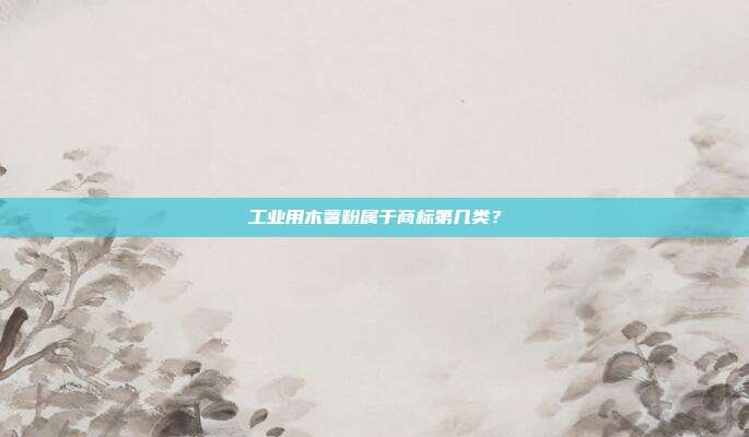 工业用木薯粉属于商标第几类？