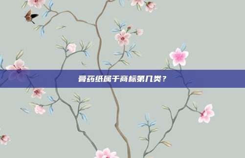 膏药纸属于商标第几类?