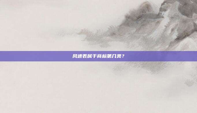 风速表属于商标第几类？