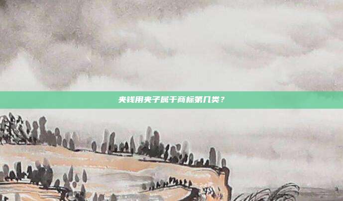 夹钱用夹子属于商标第几类？