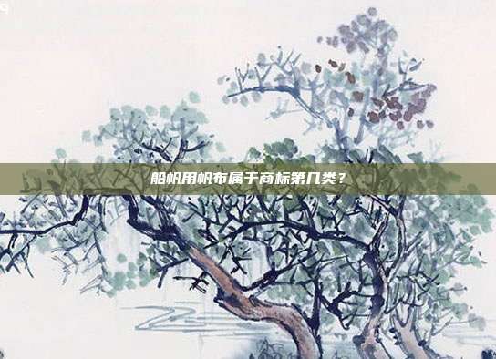 船帆用帆布属于商标第几类？