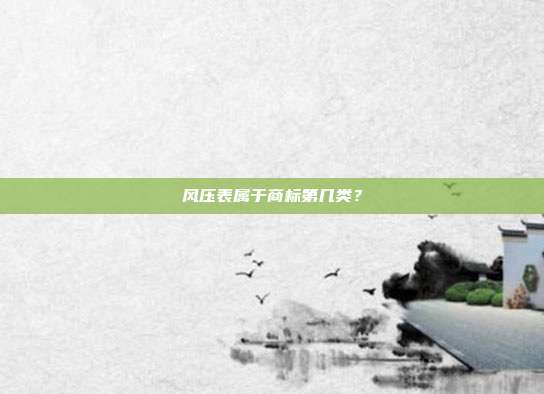 风压表属于商标第几类？