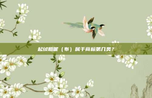 起绒粗呢(布)属于商标第几类?
